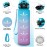 KollyKolla 500ml Plastic Cylindrical Reusable Water Bottle with Time Marker, Suitable for Bike, Sports, School, Girls