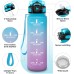 KollyKolla 500ml Plastic Cylindrical Reusable Water Bottle with Time Marker, Suitable for Bike, Sports, School, Girls