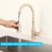 ONECE Kitchen Tap Wheat Colour with Extendible Shower 3 Shower Modes, High Pressure Tap Kitchen Sink Mixer Tap with 360° Rotation, Stainless Steel SUS304