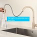 ONECE Kitchen Tap Wheat Colour with Extendible Shower 3 Shower Modes, High Pressure Tap Kitchen Sink Mixer Tap with 360° Rotation, Stainless Steel SUS304