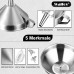 Walfos Funnel Stainless Steel Large 20 cm, Kitchen Funnel with 2 Removable Sieves and 1 Piece Cleaning Brush, Perfect for Transferring Liquids, Jam, Dry Ingredients