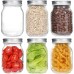 Zanfqvo Pack of 6 Preserving Jars, 500 ml Airtight Preserving Jars with Screw Lid, Jam Jars, Preserving Jars for Homemade Jam, Preserving, Storing, Fermenting Food