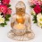 MIJOMA Gold & White Vintage Look Polyresin Buddha Figurine 14-34 cm Height Optional with Tea Light Holder - Spiritual Peace and Elegance (10 x 8.5 x 14 cm with Tea Light Holder)