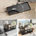 VILCEN Sink Organiser, Kitchen Organiser Stainless Steel with Self-Draining Drain Tray for Sponge Holder, Towel Holder, Dish Cloth Holder, Super Organiser for Kitchen and Bathroom, Black