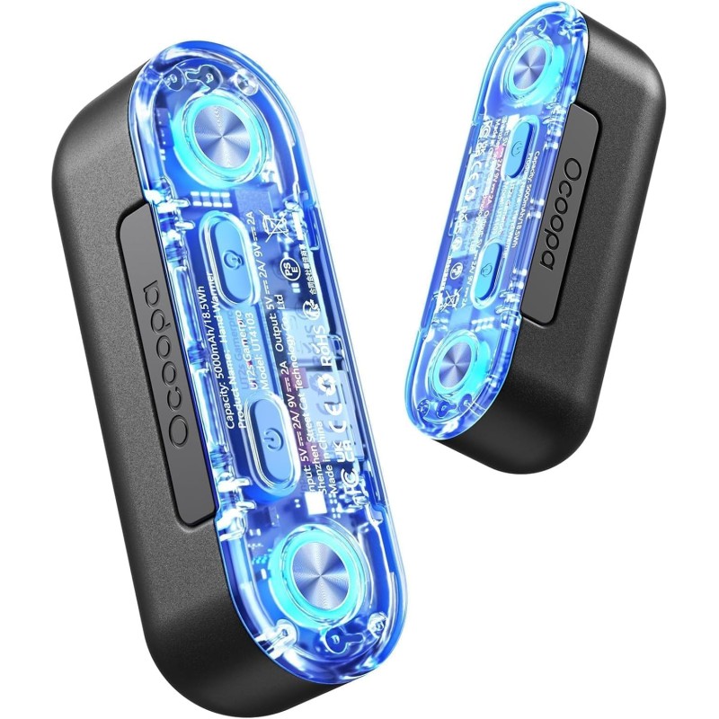 OCOOPA Electric Hand Warmer, 10000 mAh Split Magnetic, Pack of 2, 4 Heating Modes, Faster Heating Hand Warmer, Reusable, Hand Warmer USB Power Bank for Outdoor in Winter, UT2s (MagTwins)