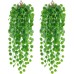 DabbOo Pack of 2 Artificial Plants Artificial Hanging Plants 80 cm Hanging Hanging Plants Plastic Plants Fake Green Begonia Long Hanging Plants for Wedding, Garden, Hanging Baskets, Wall Decoration