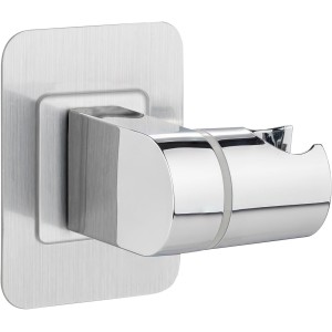Ibergrif M20406, Shower Head Holder, No Drilling, 3M Adhesive, Adjustable Shower Holder, Hand Shower Holder, Universal, Hand Shower, Shower Holder Wall Mounting, Two Mounting Methods, Silver