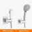 Ibergrif M20406, Shower Head Holder, No Drilling, 3M Adhesive, Adjustable Shower Holder, Hand Shower Holder, Universal, Hand Shower, Shower Holder Wall Mounting, Two Mounting Methods, Silver