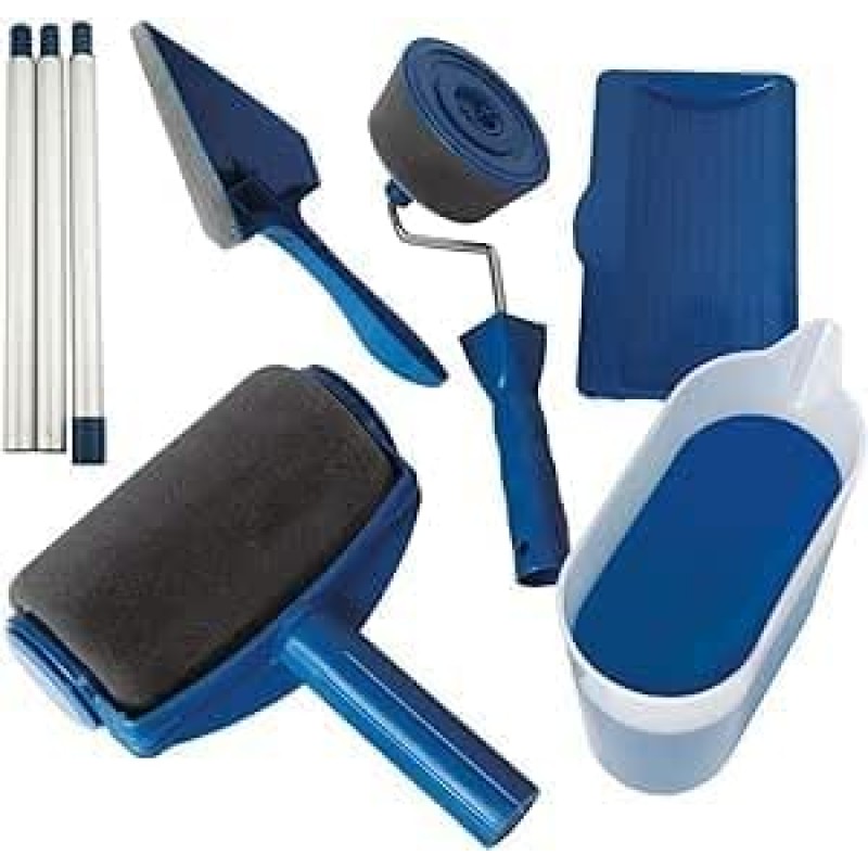 SQUADO Paint Roller with Rechargeable Anti-Drip Reservoir, Extendable Handle, Complete Painting Kit