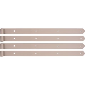 Alberts 821319 Duravis® Shutter Hinge Straight Rounded End Pearl Beige Duplex Coated RAL 1035 Roller Diameter 13 mm Size 600 x 40 mm Set of 4