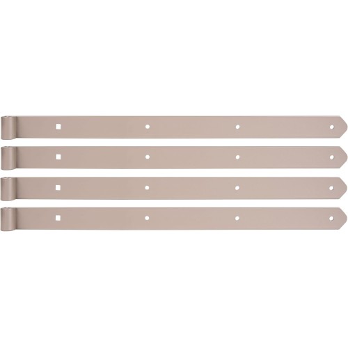 Alberts 821319 Duravis® Shutter Hinge Straight Rounded End Pearl Beige Duplex Coated RAL 1035 Roller Diameter 13 mm Size 600 x 40 mm Set of 4