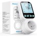 Wattmeter Socket, Digital Electricity Meter, Maxcio with 7 Modes, Energy Saving Socket with Backlit LCD Display, Power Monitoring for Large Appliances