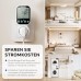 Wattmeter Socket, Digital Electricity Meter, Maxcio with 7 Modes, Energy Saving Socket with Backlit LCD Display, Power Monitoring for Large Appliances