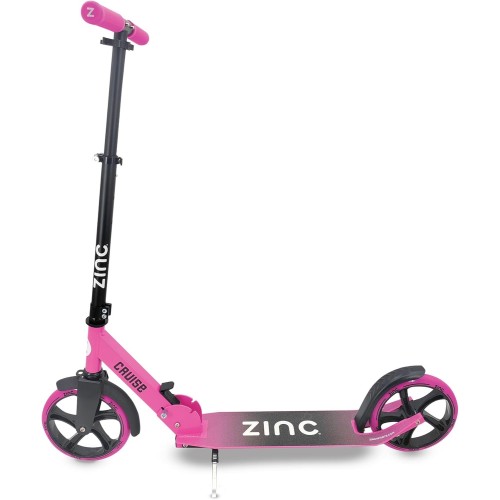 Zinc Kids Scooter - Big Wheel Kick Scooter for Children from 6 Years, Foldable 2-Wheel Scooter with 200 mm Wheels, Lightweight, Height Adjustable, Rear Foot Brake, Supports up to 100 kg