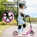 Zinc Kids Scooter - Big Wheel Kick Scooter for Children from 6 Years, Foldable 2-Wheel Scooter with 200 mm Wheels, Lightweight, Height Adjustable, Rear Foot Brake, Supports up to 100 kg