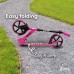Zinc Kids Scooter - Big Wheel Kick Scooter for Children from 6 Years, Foldable 2-Wheel Scooter with 200 mm Wheels, Lightweight, Height Adjustable, Rear Foot Brake, Supports up to 100 kg