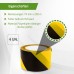 Amig - 4-er Set Absperrband | Hergestellt aus Niederdruck-Polyethylen LDPE | Maße: 200 m Länge x 70 mm Breite | Signalband zur Abgrenzung von Sicherheitsbereichen | Farbe: Gelb und Schwarz