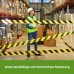 Amig - 4-er Set Absperrband | Hergestellt aus Niederdruck-Polyethylen LDPE | Maße: 200 m Länge x 70 mm Breite | Signalband zur Abgrenzung von Sicherheitsbereichen | Farbe: Gelb und Schwarz