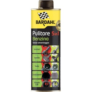Bardahl - 5 in 1 Petrol Cleaner Multifunctional Additive for Complete Cleaning of Petrol Engines, Increases Power and Performance, 500 ml