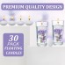 Pack of 30 Floating Candles, White, Floating Candles 40 x 20 mm, Floating Candles, Floating Candle Holder for Wedding, Pool, SPA, Valentine's Day, Bathtub, Dinner, Christmas Decoration (White)