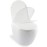Rimless Toilet with Toilet Lid, Hanging Toilet Made of Ceramic, Modern Toilet Set, Toilet Lid D Shape (White)