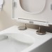 Rimless Toilet with Toilet Lid, Hanging Toilet Made of Ceramic, Modern Toilet Set, Toilet Lid D Shape (White)