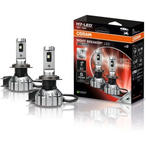 Osram Night Breaker LED Smart H7; up to 330% more brightness; 6000 K, 12 V, LED high and low beam with road approval, white