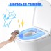 SURFOU Foldable Toilet Seat Children, Toilet Seat for Kids On the Go, Toilet Attachment for Children from 1 2 3 4 Years, Travel Mobile Baby Seat Reducer Toilet Child Seat Blue Cartoon