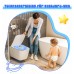 SURFOU Foldable Toilet Seat Children, Toilet Seat for Kids On the Go, Toilet Attachment for Children from 1 2 3 4 Years, Travel Mobile Baby Seat Reducer Toilet Child Seat Blue Cartoon