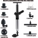 Wenbones Drain Cleaner Pump with Air Compression and Air Pressure Display, Compressed Air Pipe Cleaner with 4 Suction Cups, Toilet Plunger for Cleaning Pipes, Sinks, Bathrooms, Kitchens (Black)