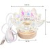 LED Candle Holder, Crystal Lotus Flower Candle Holder, Glass Tea Light Candle Holder Decoration for Christmas, Home, Wedding, Party (Colourful)