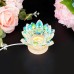 LED Candle Holder, Crystal Lotus Flower Candle Holder, Glass Tea Light Candle Holder Decoration for Christmas, Home, Wedding, Party (Colourful)