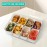 Snack Box with Compartments, Snack Bowl with Lid, Removable 8 Compartments, Snack Plate with Lid, for Spice Storage Containers, Sweets, Veggie, Biscuits, Nuts, Desserts, Suitable for Picnics and