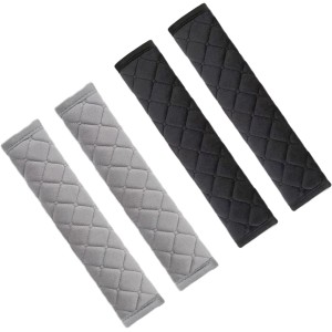 SYEYCW Pack of 4 Car Seat Belt Pads, Padding for Car Seat Belt, Universal Seat Belt, Comfort Belt Padding, More Comfort When Travel, Soft Velvet Surface Protection, for Children and Adults