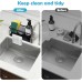LUXECOVE Stainless Steel Tray Stand, Sink Organiser, Sponge Tray Stand, Kitchen Organiser