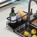 LUXECOVE Stainless Steel Tray Stand, Sink Organiser, Sponge Tray Stand, Kitchen Organiser