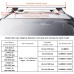 VEVOR Universal Roof Rack Car Aluminium Cross Bars 90 kg Load Capacity for Raised Side Rail with Gap Suitable Inner Distance of Roof Beam 19-101 cm Tube Diameter 28-68 mm