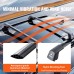 VEVOR Universal Roof Rack Car Aluminium Cross Bars 90 kg Load Capacity, Suitable for Raised Side Rail with Gap, Fits Inner Distance of Roof Beam 104-110 cm