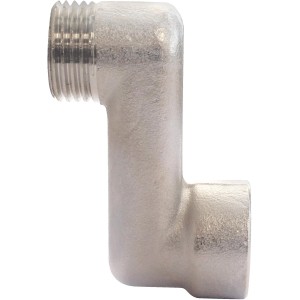 SOMATHERM FOR YOU, 601520709, eccentric connector 40 mm MF1/2 (15 x 21) nickel-plated brass, facilitates the connection of a radiator to the water supply.