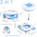 MINVOO Potty for Children 2-in-1 Foldable Toilet Seat Children Travel Potty Baby Potty Trainer Children's Toilet Children's Potty Training Potty for On the Go Home (Blue)