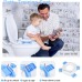 MINVOO Potty for Children 2-in-1 Foldable Toilet Seat Children Travel Potty Baby Potty Trainer Children's Toilet Children's Potty Training Potty for On the Go Home (Blue)