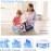 MINVOO Potty for Children 2-in-1 Foldable Toilet Seat Children Travel Potty Baby Potty Trainer Children's Toilet Children's Potty Training Potty for On the Go Home (Blue)