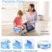 MINVOO Potty for Children 2-in-1 Foldable Toilet Seat Children Travel Potty Baby Potty Trainer Children's Toilet Children's Potty Training Potty for On the Go Home (Blue)