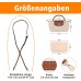 Shoulder Strap for Longchamp Women's Bag, Purse Organiser, No Punch, Adjustable Leather Replacement Strap, with Multiple Pockets, Handbags, Fits Mini Size, Brown-1.2, 0.9 cm