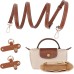 Shoulder Strap for Longchamp Women's Bag, Purse Organiser, No Punch, Adjustable Leather Replacement Strap, with Multiple Pockets, Handbags, Fits Mini Size, Brown-1.2, 0.9 cm