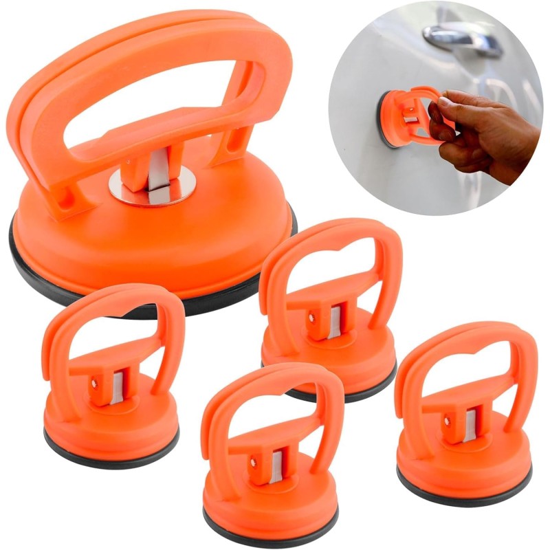 Fleymu Car Dent Puller, 5 Piece Professional Set with Vacuum Suction and Rubber Suction, Dent Puller Set for Car Dents, Dent Remover with Suction Cup, Compatible with Car Dent Repair