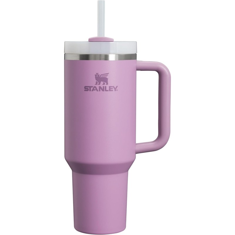 Stanley Quencher H2.0 Flowstate Drinking Bottle with Straw, 1.2 L, Thermal Mug, Cools for 11 Hours, 48 Hours, Ice-Cooled, Dishwasher Safe, Thermos Flask, BPA-Free, Stainless Steel Drinking Cup, Lilac