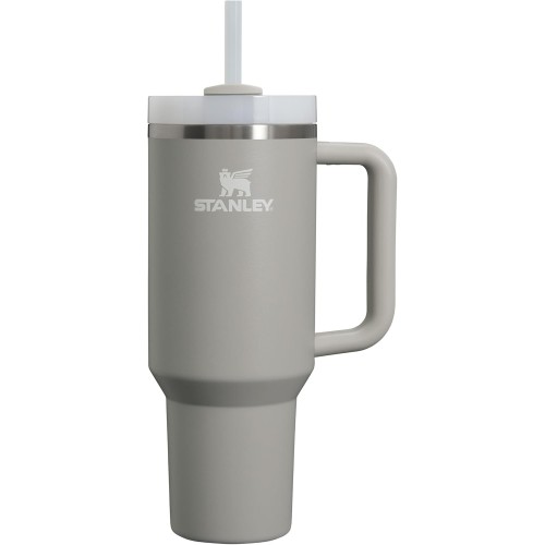 Stanley Quencher H2.0 Flowstate Drinking Bottle with Straw, 1.2 L, Thermal Mug, Cools for 11 Hours, 48 Hours, Ice-Cooled, Dishwasher Safe, Thermos Flask, BPA-Free, Stainless Steel Drinking Cup, Ash
