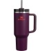Stanley Quencher H2.0 Flowstate Drinking Bottle with Straw, 1.2 L, Thermal Mug, Cools for 11 Hours, 48 Hours, Ice-Cooled, Dishwasher Safe, Thermos Flask, BPA-Free, Stainless Steel Drinking Cup, Plum