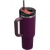 Stanley Quencher H2.0 Flowstate Drinking Bottle with Straw, 1.2 L, Thermal Mug, Cools for 11 Hours, 48 Hours, Ice-Cooled, Dishwasher Safe, Thermos Flask, BPA-Free, Stainless Steel Drinking Cup, Plum